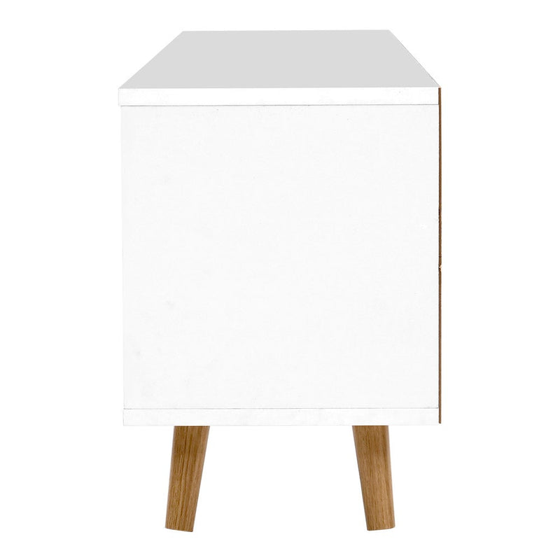 Artiss TV Cabinet Entertainment Unit Stand Wooden Scandinavian 120cm White Payday Deals