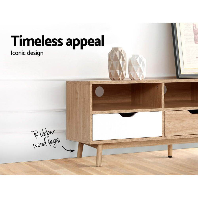 Artiss TV Cabinet Entertainment Unit Stand Wooden Storage 140cm Scandinavian Payday Deals