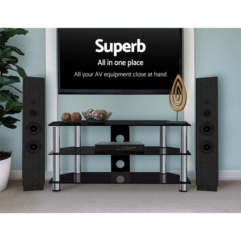 Artiss TV Stand Entertainment Unit Media Cabinet Temptered Glass 3 Tiers Payday Deals