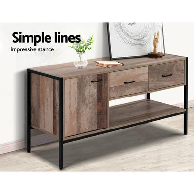 Artiss TV Stand Entertainment Unit Storage Cabinet Industrial Rustic Wooden 120cm Payday Deals