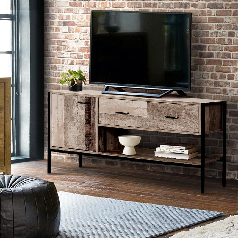 Artiss TV Stand Entertainment Unit Storage Cabinet Industrial Rustic Wooden 120cm Payday Deals