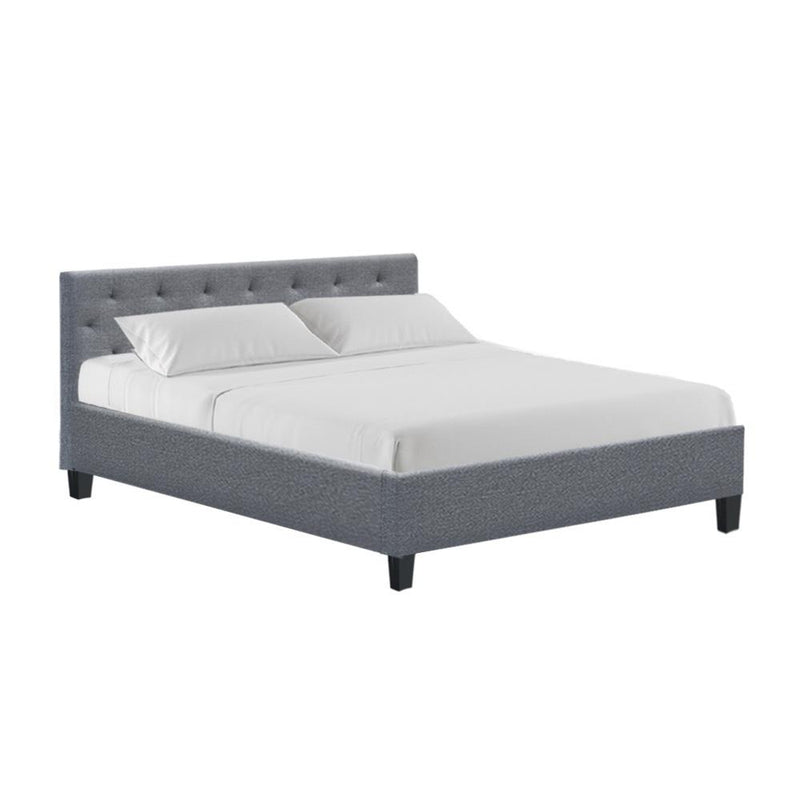 Artiss Vanke Bed Frame Fabric- Grey Queen Payday Deals