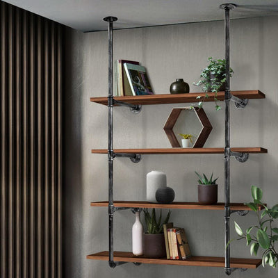 Artiss Wall Shelves Display Bookshelf Industrial DIY Pipe Shelf Rustic Brackets Payday Deals