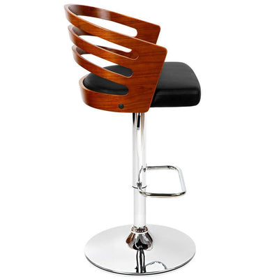 Artiss Wooden Bar Stool with PU Leather Seat - Black Payday Deals
