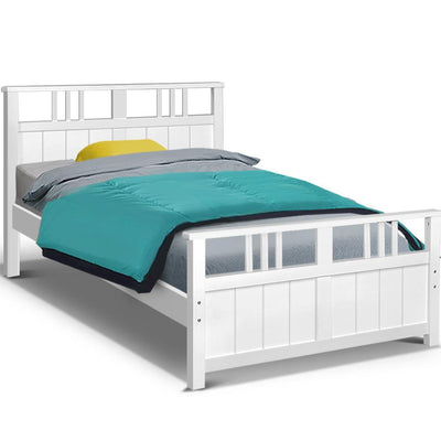 Artiss Wooden Bed Frame King Single Size Timber Kids Adults Mattress Bed Base EVA
