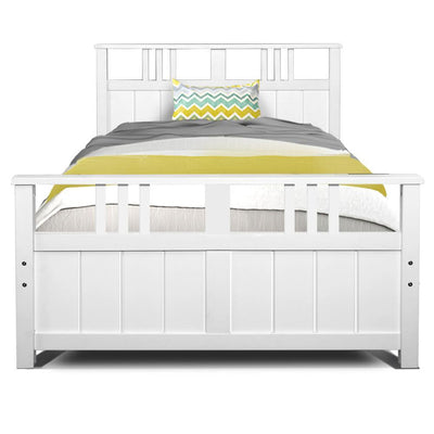 Artiss Wooden Bed Frame King Single Size Timber Kids Adults Mattress Bed Base EVA Payday Deals