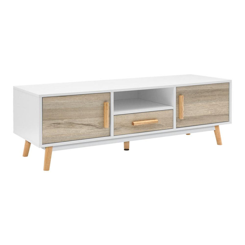 Artiss Wooden Entertainment Unit - White & Wood Payday Deals