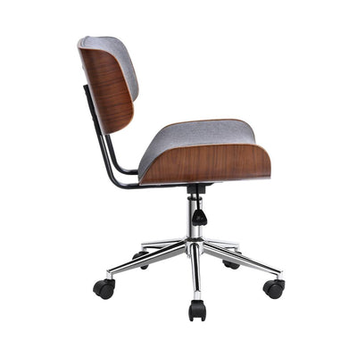 Artiss Wooden Fabric Office Chair Grey Payday Deals