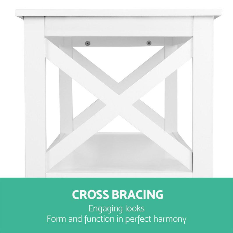 Artiss Wooden Storage Console Table - White Payday Deals