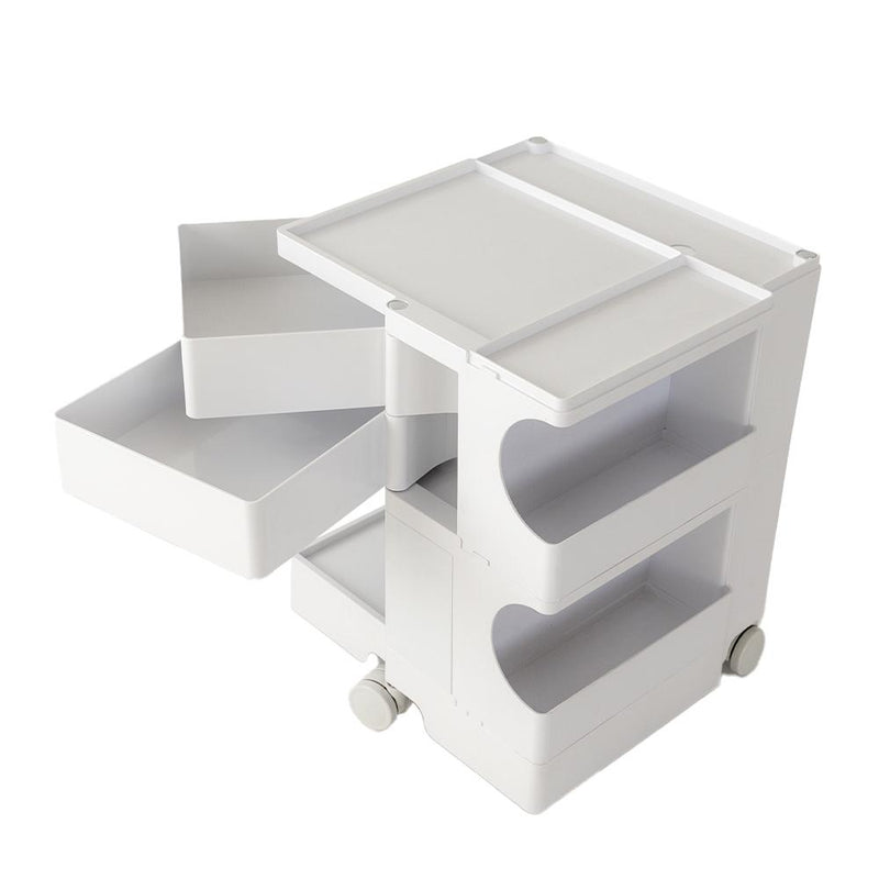 ArtissIn Bedside Table Side Tables Nightstand Organizer Replica Boby Trolley 3Tier White Payday Deals