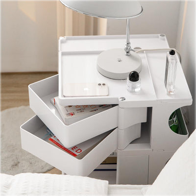 ArtissIn Bedside Table Side Tables Nightstand Organizer Replica Boby Trolley 3Tier White Payday Deals