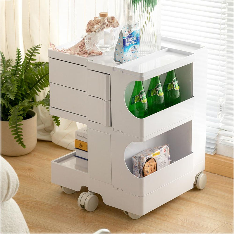 ArtissIn Bedside Table Side Tables Nightstand Organizer Replica Boby Trolley 3Tier White Payday Deals