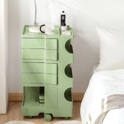 ArtissIn Bedside Table Side Tables Nightstand Organizer Replica Boby Trolley 5Tier Green Payday Deals