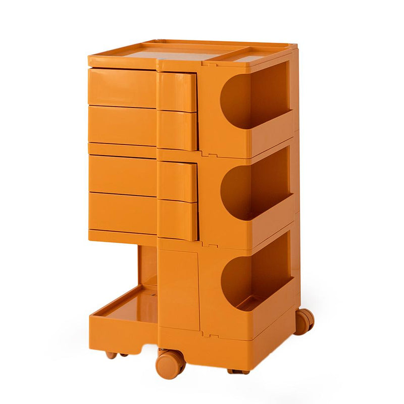 ArtissIn Bedside Table Side Tables Nightstand Organizer Replica Boby Trolley 5Tier Orange Payday Deals