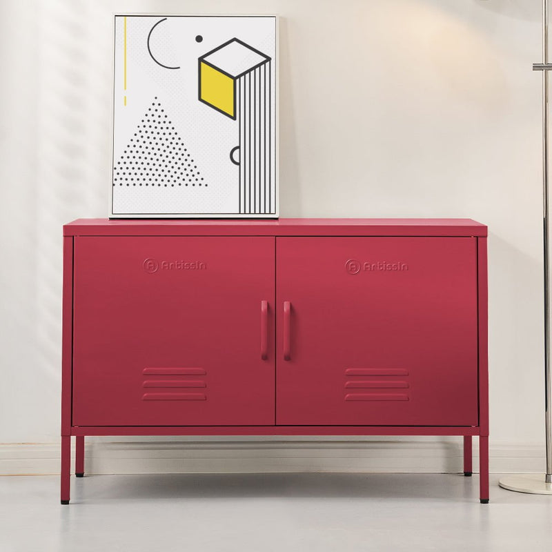 ArtissIn Buffet Sideboard Locker Metal Storage Cabinet - BASE Pink Payday Deals