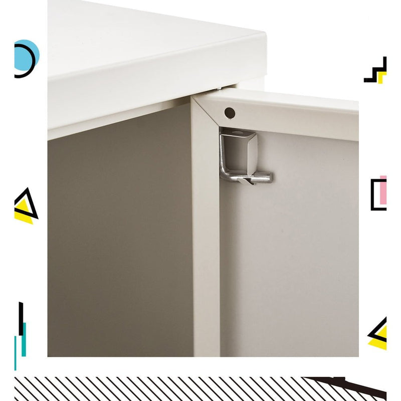 ArtissIn Buffet Sideboard Locker Metal Storage Cabinet - BASE White Payday Deals