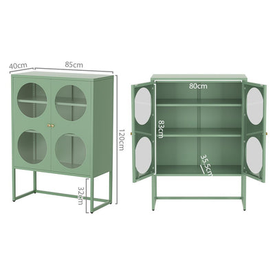 ArtissIn Buffet Sideboard Metal Cabinet - ELLA Green Payday Deals