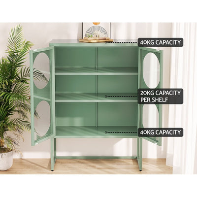 ArtissIn Buffet Sideboard Metal Cabinet - ELLA Green Payday Deals