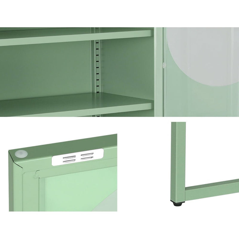 ArtissIn Buffet Sideboard Metal Cabinet - ELLA Green Payday Deals