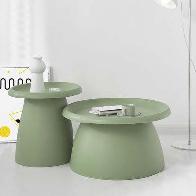 ArtissIn Coffee Table Mushroom Nordic Round Large Side Table 70CM Green Payday Deals