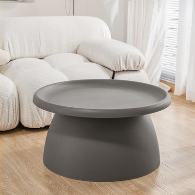 ArtissIn Coffee Table Mushroom Nordic Round Large Side Table 70CM Grey Payday Deals