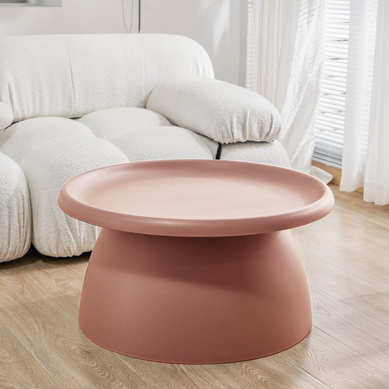ArtissIn Coffee Table Mushroom Nordic Round Large Side Table 70CM Pink Payday Deals