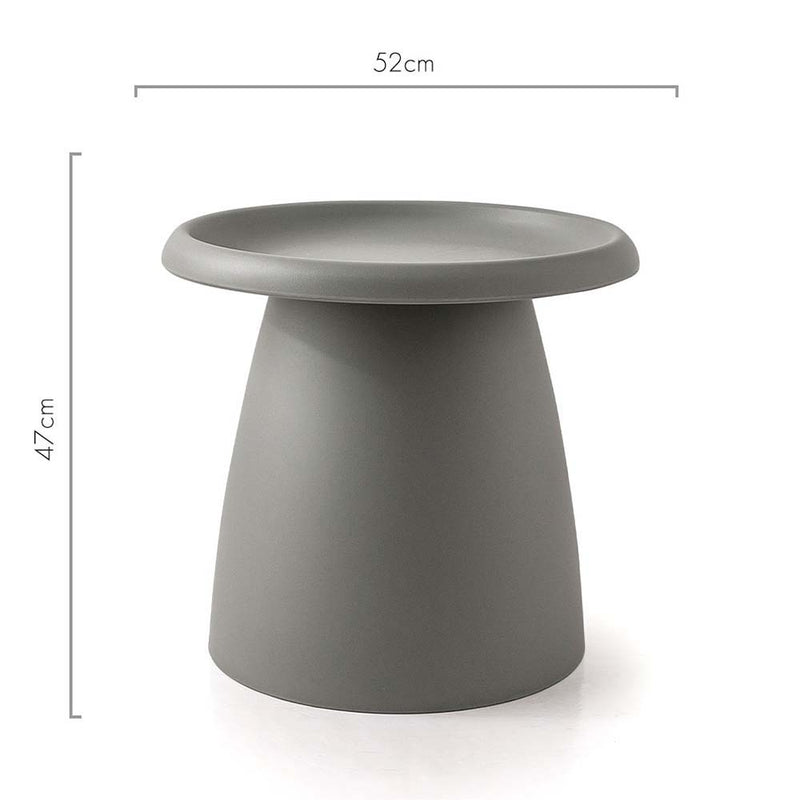 ArtissIn Coffee Table Mushroom Nordic Round Small Side Table 50CM Grey Payday Deals
