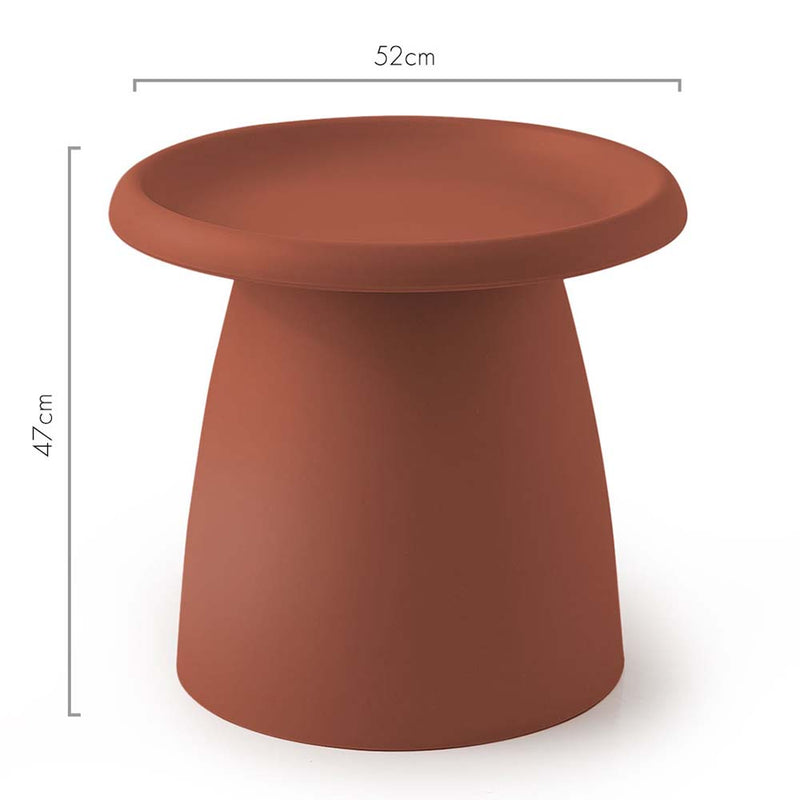 ArtissIn Coffee Table Mushroom Nordic Round Small Side Table 50CM Red Payday Deals