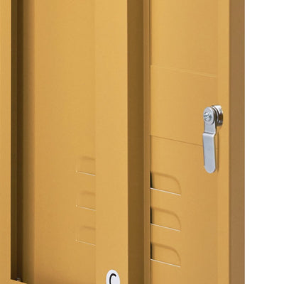 ArtissIn Metal Locker Storage Shelf Filing Cabinet Cupboard Bedside Table Yellow Payday Deals