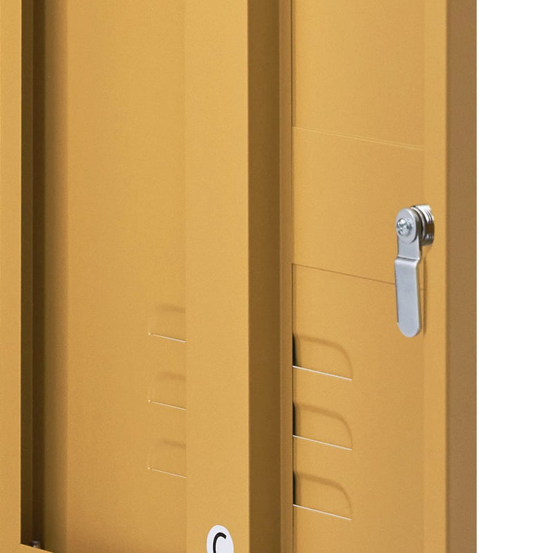 ArtissIn Metal Locker Storage Shelf Filing Cabinet Cupboard Bedside Table Yellow Payday Deals