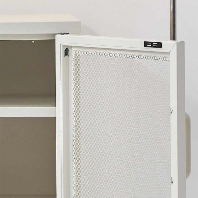 ArtissIn Mini Mesh Door Storage Cabinet Organizer Bedside Table White Payday Deals