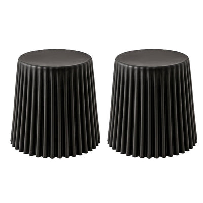 ArtissIn Set of 2 Cupcake Stool Plastic Stacking Bar Stools Dining Chairs Kitchen Black Payday Deals