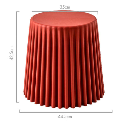 ArtissIn Set of 2 Cupcake Stool Plastic Stacking Bar Stools Dining Chairs Kitchen Red Payday Deals