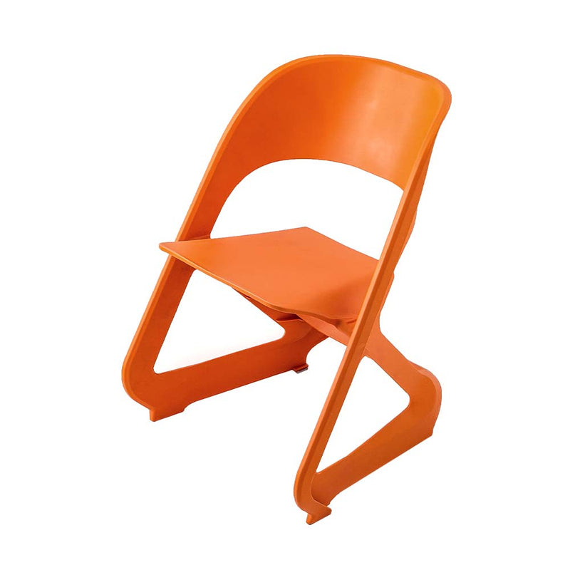 ArtissIn Set of 4 Dining Chairs Office Cafe Lounge Seat Stackable Plastic Leisure Chairs Orange Payday Deals