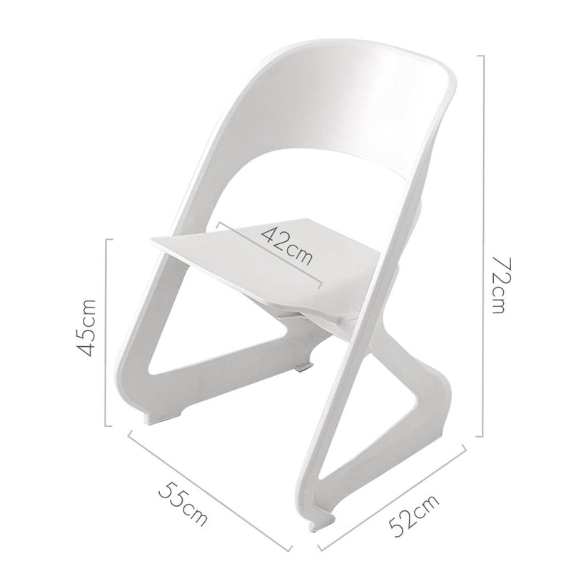 ArtissIn Set of 4 Dining Chairs Office Cafe Lounge Seat Stackable Plastic Leisure Chairs White Payday Deals