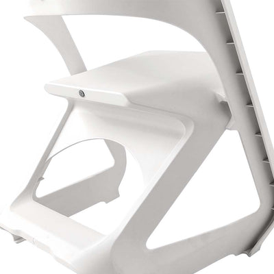 ArtissIn Set of 4 Dining Chairs Office Cafe Lounge Seat Stackable Plastic Leisure Chairs White Payday Deals