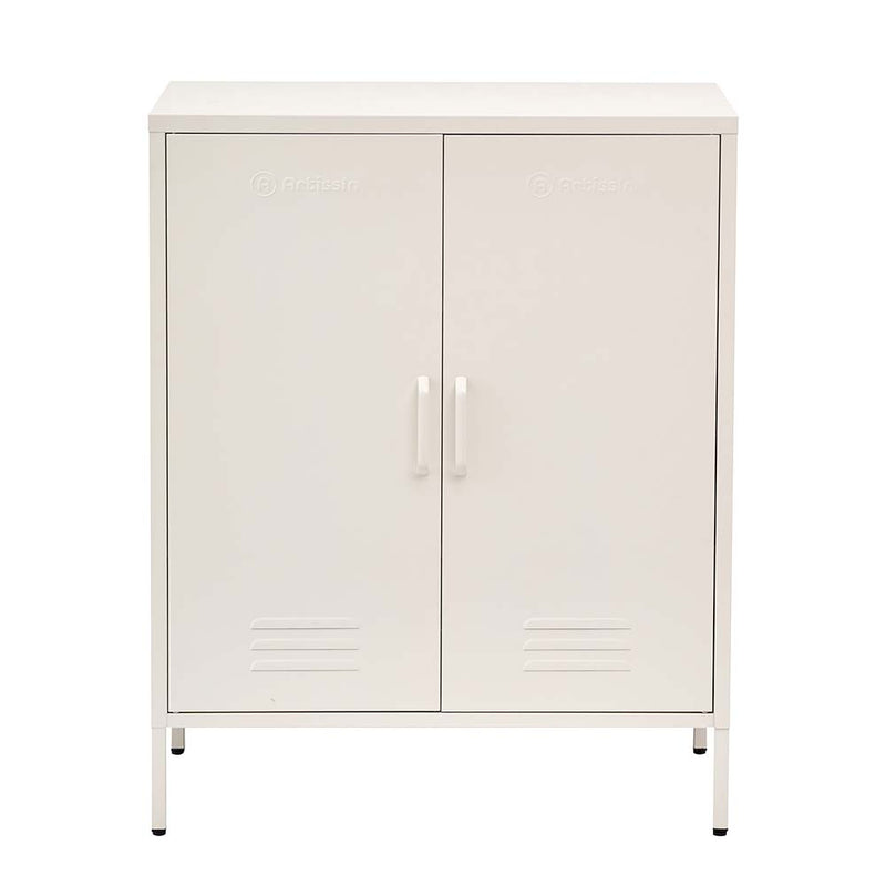 ArtissIn Sweetheart Metal Locker Storage Shelf Shoe Cabinet Buffet Sideboard White Payday Deals