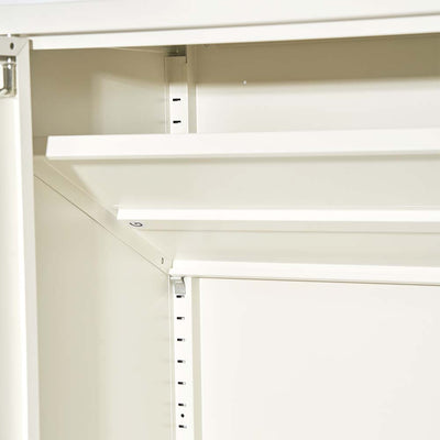 ArtissIn Sweetheart Metal Locker Storage Shelf Shoe Cabinet Buffet Sideboard White Payday Deals