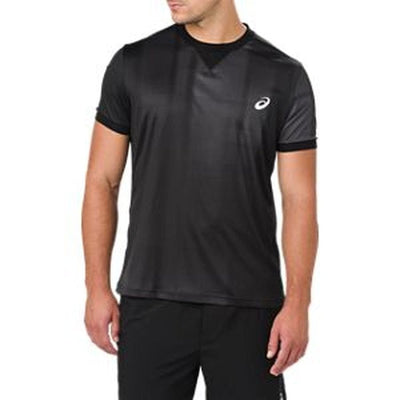 Asics Men's SS GPX Polo Short Sleeve T-Shirt Tennis Sport Tee Top  - Shadow Black Payday Deals