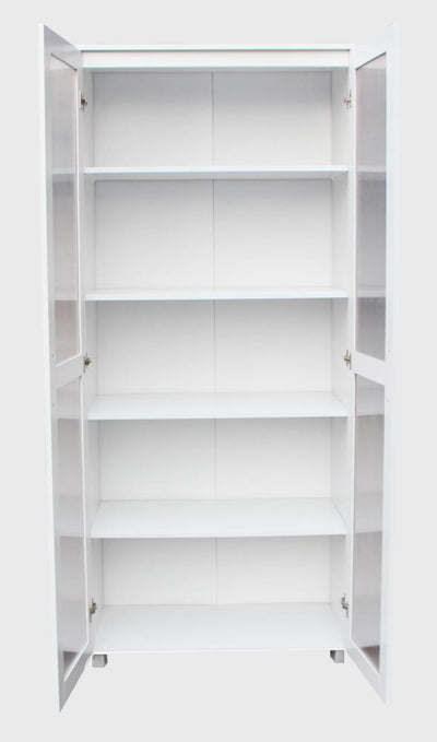 Aspen Double Door Storage Cupboard - White Cabinet