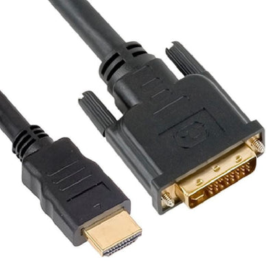 ASTROTEK HDMI to DVI-D Adapter Converter Cable 1m - Male to Male 30AWG OD6.0mm Gold Plated RoHS Black PVC Jacket