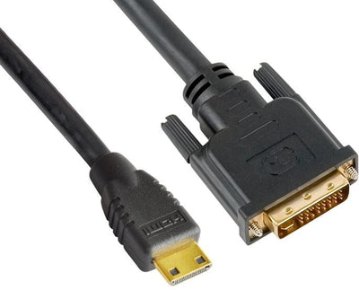 ASTROTEK Mini HDMI to DVI Cable 60cm - 19 pins Male to 24+1 pins Male 30AWG OD6.0mm Gold Plated Black PVC Jacket RoHS LS CBAT-MINIHDMIDVI-1.4