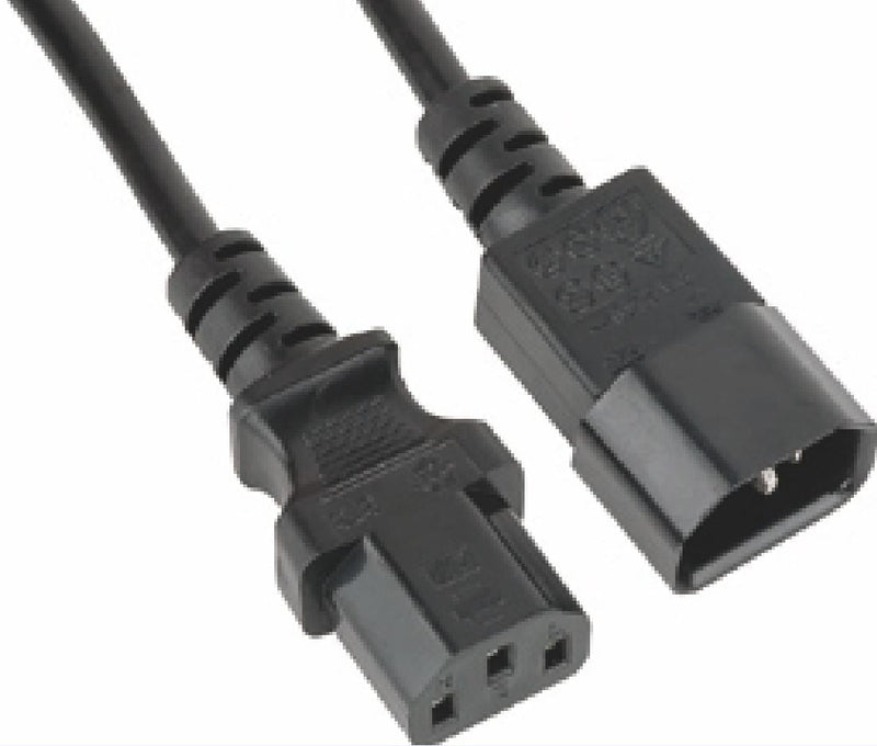 ASTROTEK Power Extension Cable 2m - Male to Female Monitor to PC or PC/UPS to Device IEC C13 to C14 Payday Deals