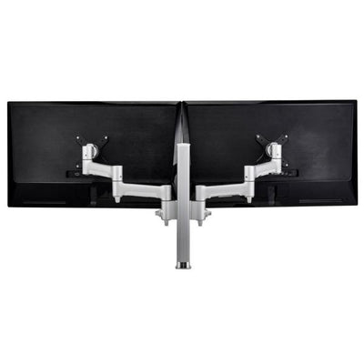 Atdec AWM Dual monitor arm solution - 460mm articulating arms - 400mm post - F clamp - white