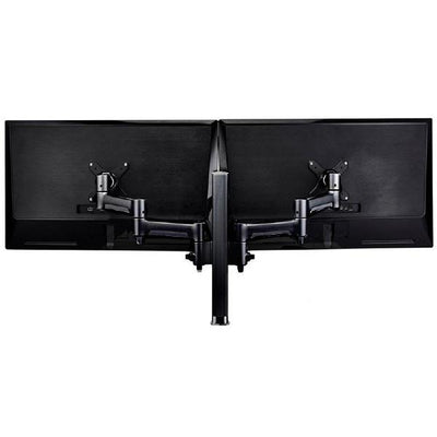 Atdec AWM Dual monitor arm solution - 460mm articulating arms - 400mm post - Grommet clamp - black