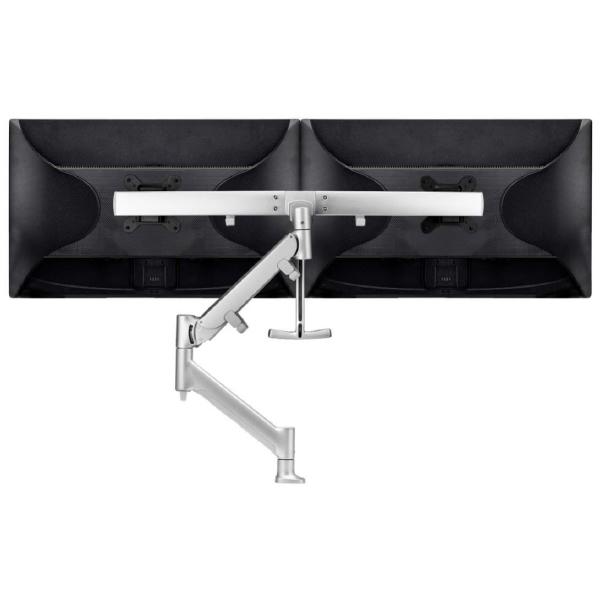 Atdec AWM Single Arm - Dual Rail - up to 2x 27" wide screens - &lt;16kg - Grommet Clamp - Silver Payday Deals