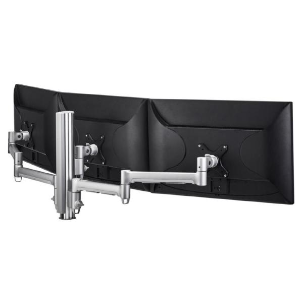 Atdec AWM Triple monitor arm solution - 710mm &130mm articulating arms - 400mm post - bolt - black Payday Deals
