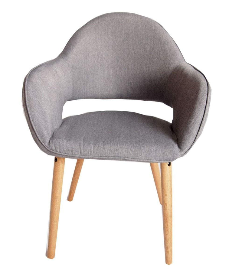 Atlas Grey Fabric Chair Set of 2