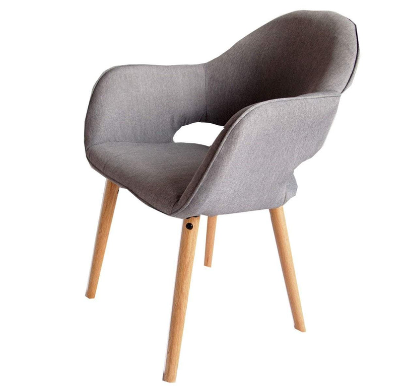 Atlas Grey Fabric Chair Set of 2
