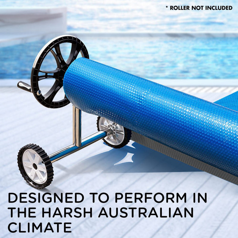 AURELAQUA Solar Swimming Pool Cover 400 Micron Heater Bubble Blanket 9.5x5m Payday Deals